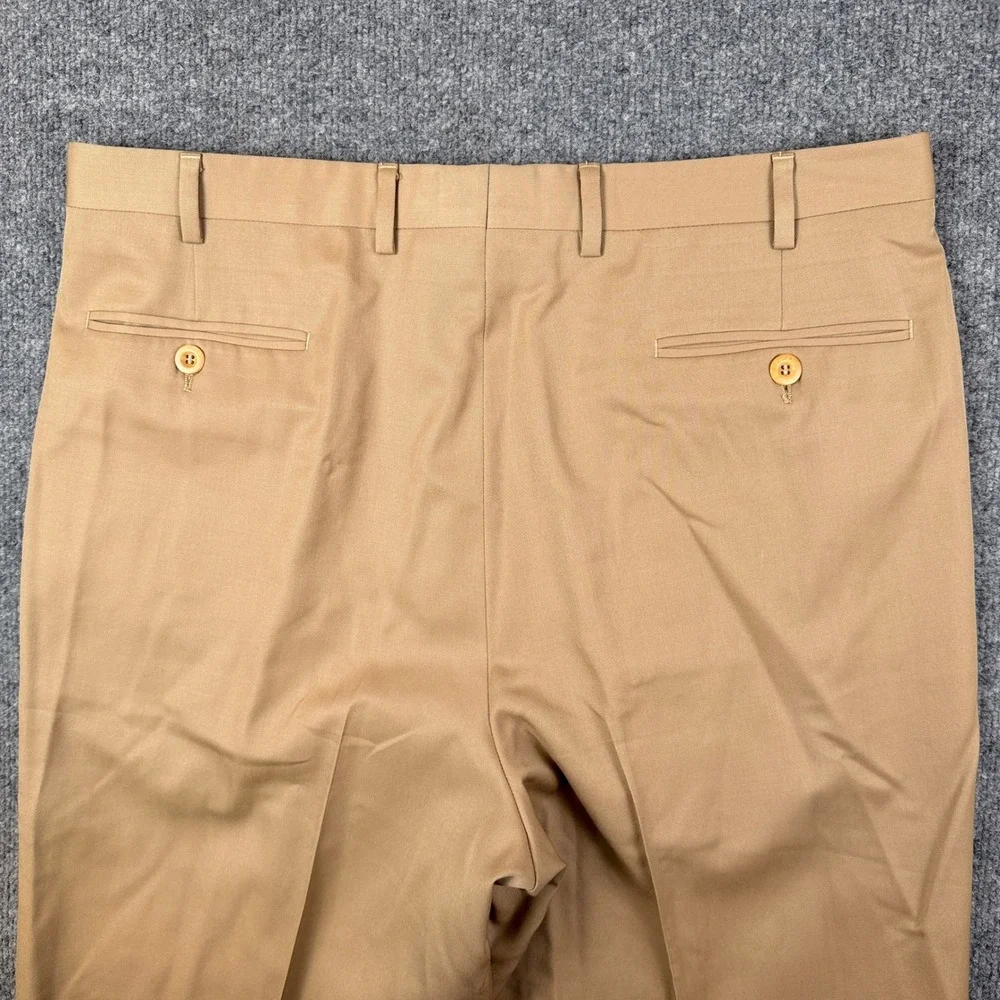 Brioni Pants Mens 36x32 Brown Pleated Cuffed 100% Wool Trousers Made in Italy